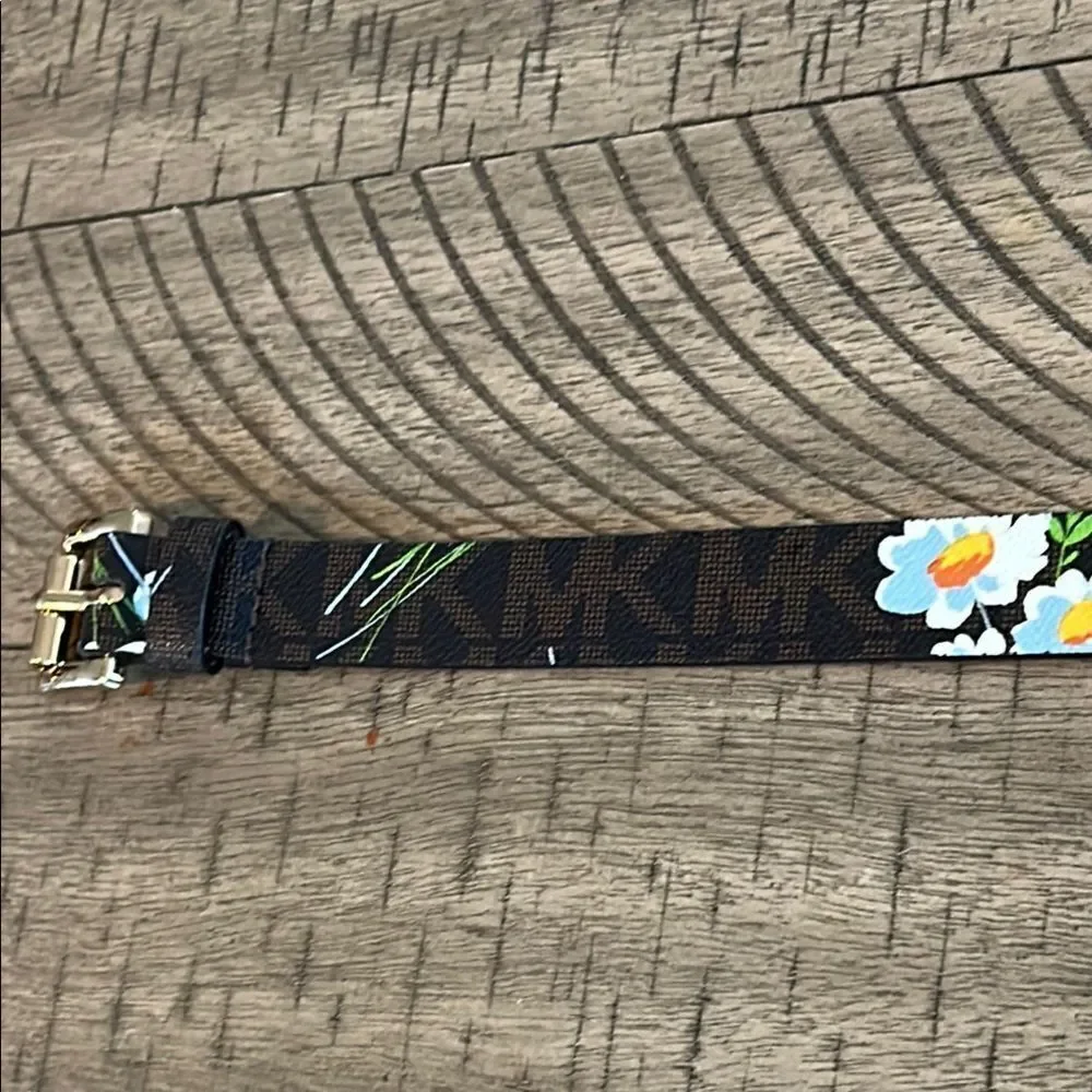 Michael Kors Daisy 🌼 MK Logo Belt Vegan 🌱 Chic Design! Large!
